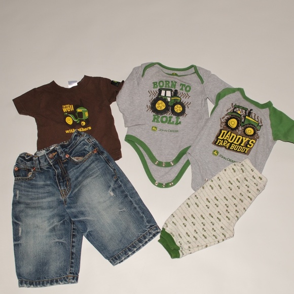 John Deere Outfits 6-9 months & Jeans 4127 - Picture 1 of 5